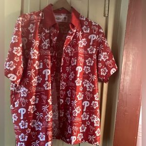 Phillies Hawaiian Button Up